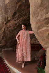 SUMMER-3PC LAWN EMBROIDERED SHIRT WITH KHAADI NET EMBROIDERED DUPATTA AND TROUSER-4754