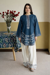 WINTER-2PIECE DHANAK EMBROIDERED SHIRT WITH DHANAK EMB TROUSER-15112