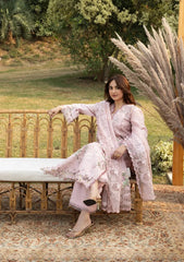 WINTER_3PC DHANAK EMBROIDERED SHIRT WITH DHANAK EMBROIDERED SHAWL AND TROUSER-5255