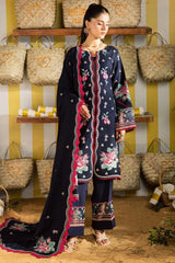 WINTER-3PC DHANAK EMBROIDERED SHIRT WITH DHANAK EMBROIDERED SHAWL AND EMB TROUSER-5231
