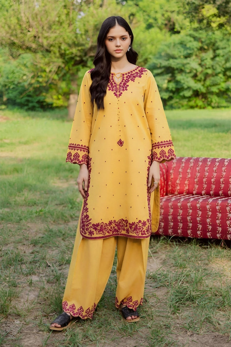 SUMMER-2PC LAWN EMBROIDERED SHIRT WITH TROUSER-314