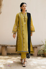 WINTER-3PC DHANAK EMBROIDERED SHIRT WITH DHANAK EMBROIDERED SHAWL & DHANAK TOUSER-4222