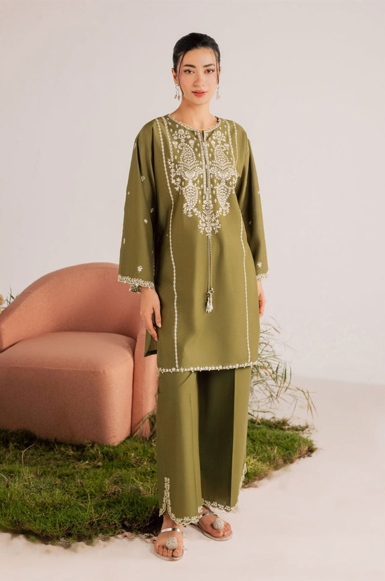 SUMMER-2PC LAWN EMBROIDERED SHIRT WITH TROUSER-308