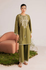 SUMMER-2PC LAWN EMBROIDERED SHIRT WITH TROUSER-308