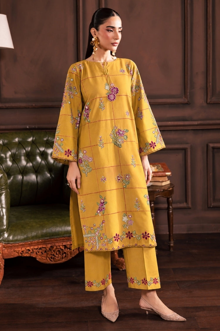 WINTER-2PIECE DHANAK EMBROIDERED SHIRT WITH DHANAK EMB TROUSER-15152