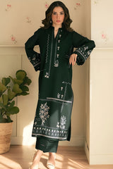 WINTER-2PIECE DHANAK EMBROIDERED SHIRT WITH DHANAK EMB TROUSER-15144