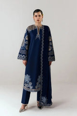 WINTER-3PC DHANAK EMBROIDERED SHIRT WITH DHANAK EMBROIDERED DUPATTA AND TROUSER-5245