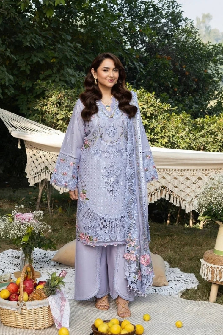 WINTER-3PC DHANAK EMBROIDERED SHIRT WITH DHANAK EMBROIDERED SHAWL AND TROUSER-5218