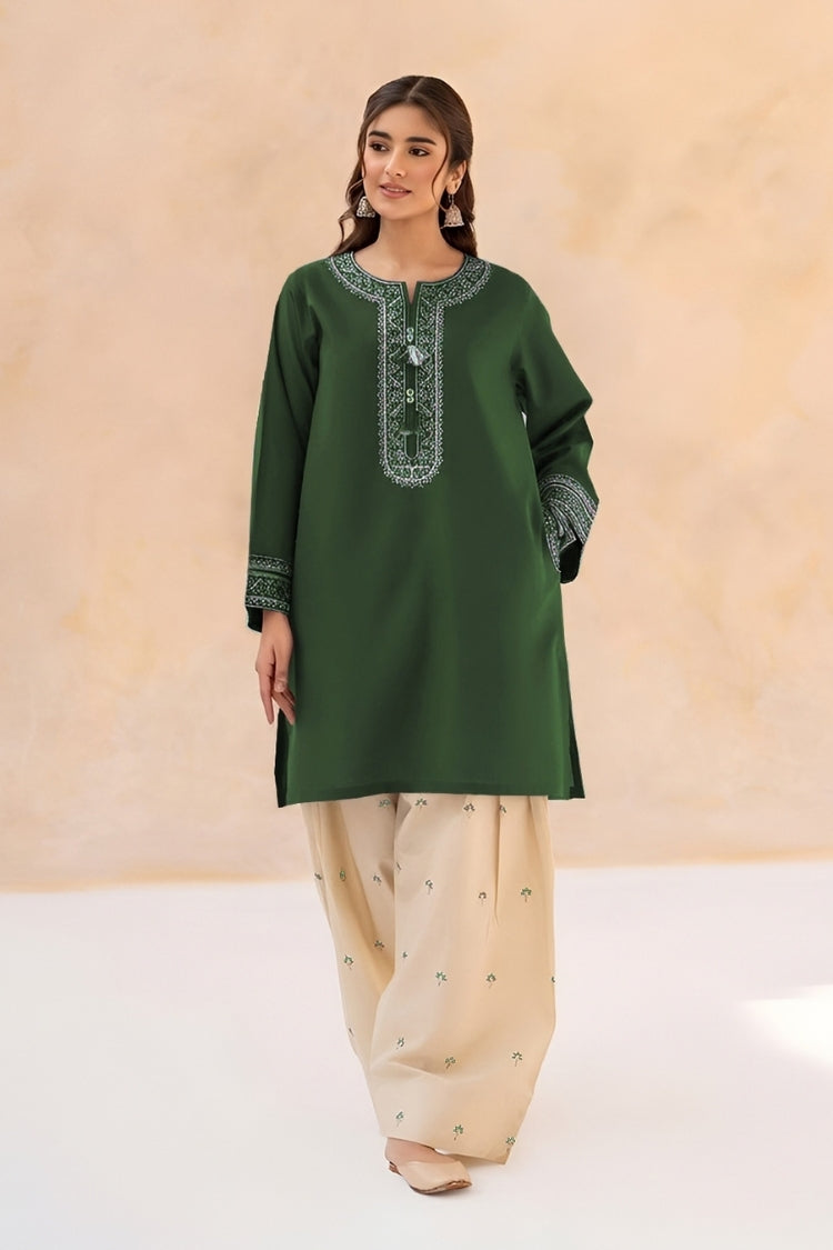 WINTER-2PIECE DHANAK EMBROIDERED SHIRT WITH DHANAK EMB TROUSER-15096