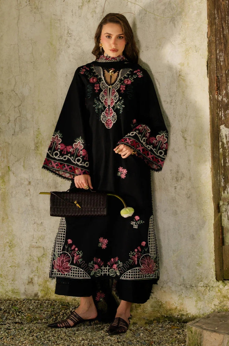 SUMMER-3PC LAWN EMBROIDERED SHIRT WITH KHADDI NET EMBROIDERED DUPATTA AND TROUSER-4852