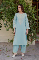 SUMMER-2PC LAWN EMBROIDERED SHIRT WITH TROUSER-298
