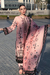 WINTER-3PC KARANDI PRINTED EMBROIDERED SHIRT WITH KARANDI PRINTED EMB SHAWL & PRINTED TROUSER-