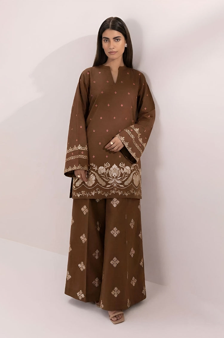 SUMMER-2PC LAWN EMBROIDERED SHIRT WITH TROUSER-302