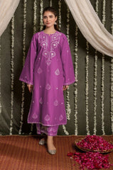 SUMMER-2PC LAWN EMBROIDERED SHIRT WITH LAWN TROUSER-273