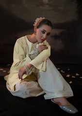 SUMMER-2PC LAWN EMBROIDERED SHIRT WITH LAWN EMBROIDERED TROUSER-1066