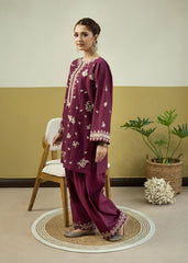 WINTER-2PIECE DHANAK EMBROIDERED SHIRT WITH DHANAK EMB TROUSER-15138