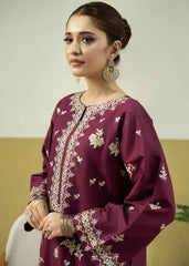 WINTER-2PIECE DHANAK EMBROIDERED SHIRT WITH DHANAK EMB TROUSER-15138