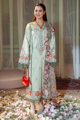 SUMMER- 3PC LAWN EMBROIDERED SHIRT WITH CHIFFON PRINTED DUPATTA AND TROUSER-3792