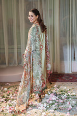 SUMMER- 3PC LAWN EMBROIDERED SHIRT WITH CHIFFON PRINTED DUPATTA AND TROUSER-3792