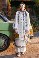 SUMMER- 3PC LAWN EMBROIDERED SHIRT WITH CHIFFON PRINTED DUPATTA AND TROUSER-3821
