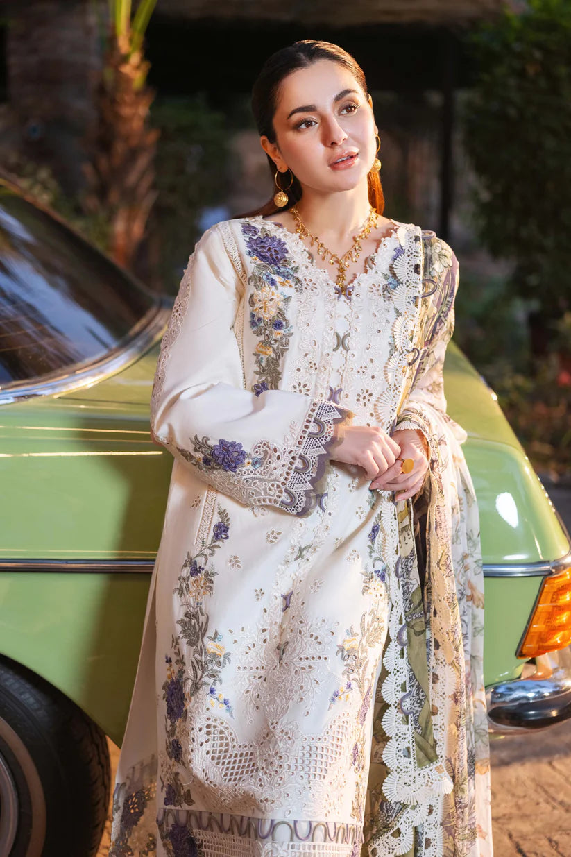 SUMMER- 3PC LAWN EMBROIDERED SHIRT WITH CHIFFON PRINTED DUPATTA AND TROUSER-3821