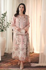 Winter-3PC DHANAK EMBROIDERED SHIRT WITH WOOL PRINTED SHAWL AND TROUSER-5067