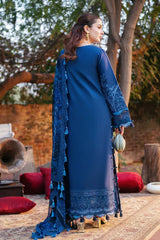 SUMMER-3PC LAWN CHIKANKARI EMBROIDERED SHIRT WITH CHIFFON PRINTED DUPATTA AND TROUSER -4602