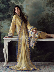 SUMMER- 3PC LAWN HEAVY EMBROIDERED SHIRT WITH CHIFFON EMBROIERED DUPATTA AND TROUSER-ADR-3802