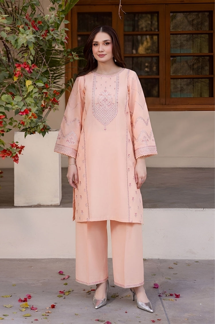 SUMMER-2PC LAWN EMBROIDERED SHIRT WITH TROUSER-140
