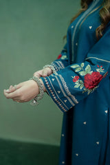 WINTER-2PC DHANAK EMBROIDRED SHIRT WITH AND EMBROIDRED TROUSER-BIC-101