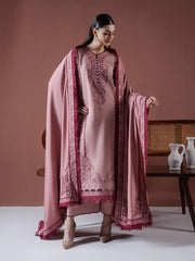 WINTER-3PC DHANAK EMBROIDERED SHIRT WITH DHANAK EMBROIDERED SHAWL & TROUSER-4186