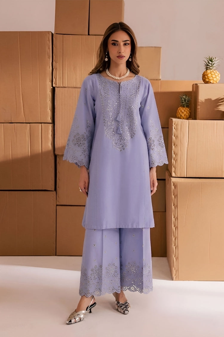 SUMMER-2PC LAWN EMBROIDERED SHIRT WITH TROUSER-179