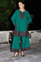 WINTER-2PIECE DHANAK EMBROIDERED SHIRT WITH DHANAK EMB TROUSER-15127