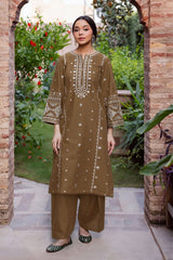 SUMMER-2PC LAWN EMBROIDERED SHIRT WITH TROUSER-300