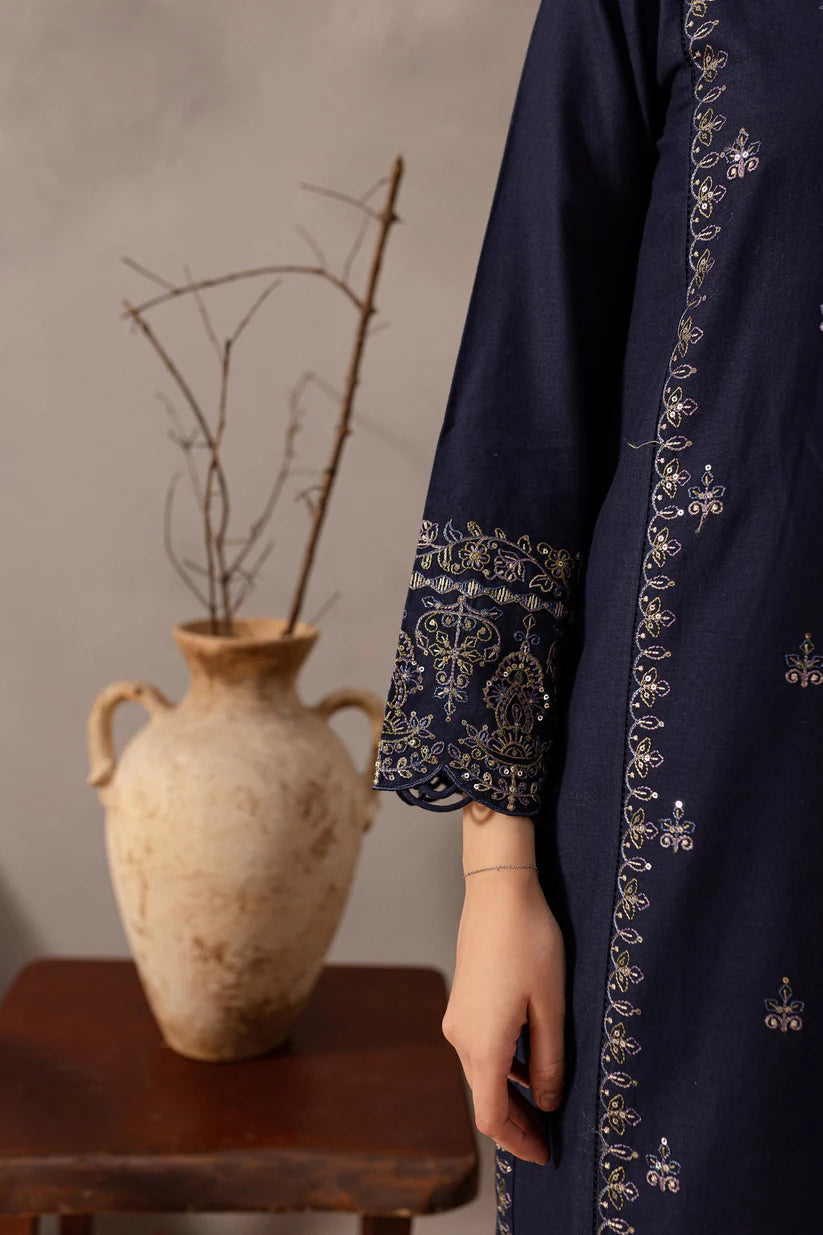 SUMMER-2PC SEQUIN LAWN EMBROIDERED SHIRT WITH SEQUIN LAWN EMBROIDERED TROUSER-3475