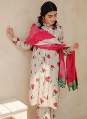 WINTER-3PC KARANDI PRINTED SHIRT WITH KARANDI PRINTED DUPATTA AND TROUSER-2575