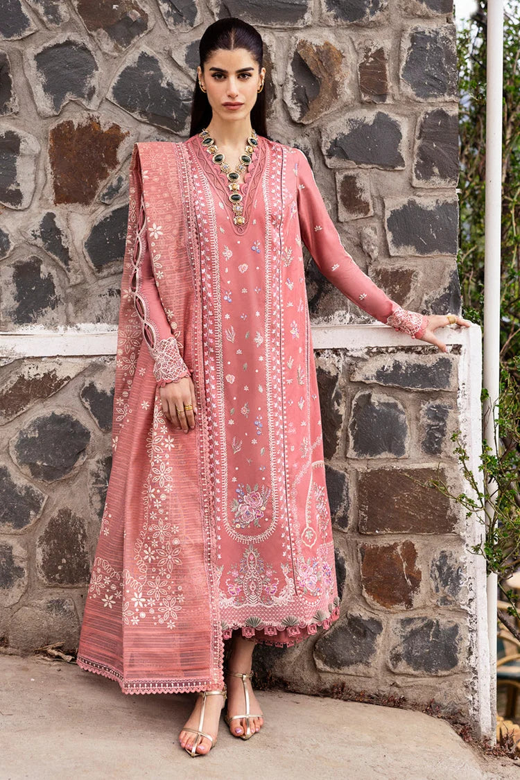 WINTER-3PC DHANAK EMBROIDERED SHIRT WITH DHANAK EMBROIDERED SHAWL AND TROUSER-5052