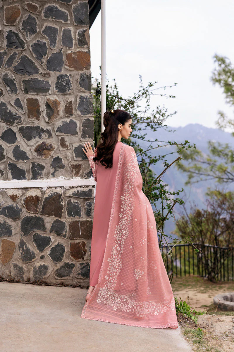 WINTER-3PC DHANAK EMBROIDERED SHIRT WITH COTTON NET EMBROIDERED AND EMB TROUSER-4213