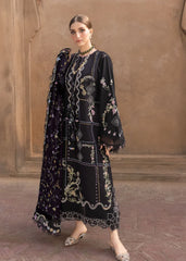 WINTER-3PC DHANAK EMBROIDERED SHIRT WITH WOOL PRINTED EMB SHAWL AND TROUSER-5148