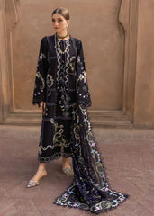 WINTER-3PC DHANAK EMBROIDERED SHIRT WITH WOOL PRINTED EMB SHAWL AND TROUSER-5148