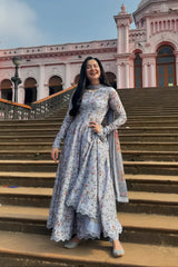 WINTER-3PC KHADDAR PRINTED SHIRT WITH KHADDAR PRINTED DUPATTA AND PRINTED TROUSER-2658