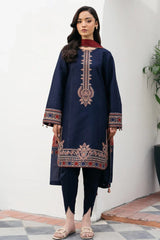 WINTER-3PC DHANAK EMBROIDERED SHIRT WITH COURTRAI PRINTED SHAWL AND TROUSER-4301