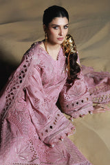 WINTER-3PC DHANAK SEQUINS CHIKAAN EMBROIDERED SHIRT WITH KHADDI NET EMBROIDERED DUPATTA AND TROUSER-BI-5097