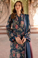 WINTER-3PC KHADDAR PRINTED SHIRT WITH KHADDAR PRINTED DUPATTA AND PRINT TROUSER-2647