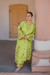 SUMMER-2PC LAWN EMBROIDERED SHIRT WITH EMB TROUSER-24
