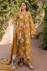 WINTER-3PC KHADDAR PRINTED SHIRT WITH KHADDAR PRINTED DUPATTA AND PRINT TROUSER-2642