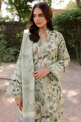 WINTER-3PC KHADDAR PRINTED SHIRT WITH KHADDAR PRINTED DUPATTA AND PRINT TROUSER-2643