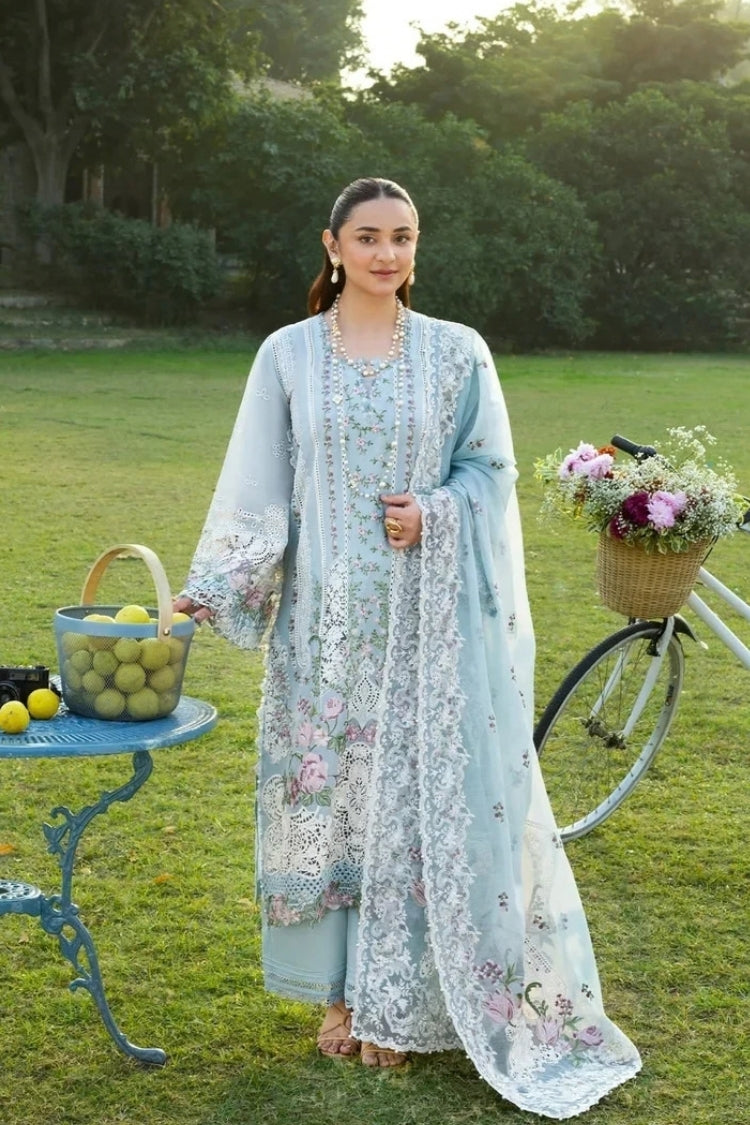WINTER-3PC DHANAK EMBROIDERED SHIRT WITH DHANAK EMBROIDERED SHAWL AND TROUSER-5242