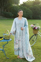 WINTER-3PC DHANAK EMBROIDERED SHIRT WITH DHANAK EMBROIDERED SHAWL AND TROUSER-5242