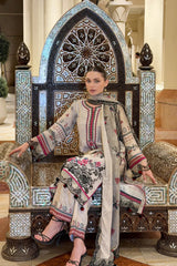WINTER-3PC KARANDI PRINTED EMBROIDERED SHIRT WITH KARANDI PRINTED EMB SHAWL & PRINTED TROUSER-